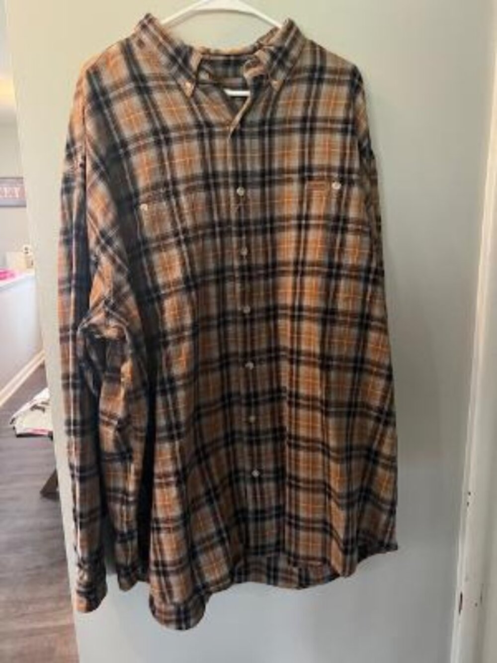Men's Big and Tall Carhartt Flannel Button down Size 3XL Tall